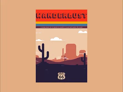 Wanderlust- Poster concept. clean creative creativedesign design designart designfeed goodtype graphicdesign graphicdesigners graphicx minimal motiongraphics motionposters motions postereveryday posterlovet posters typeinspire typeposters wanderlust
