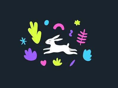 easter rabbit bunny design easter flat illustraion illustration rabbit vector vectorart