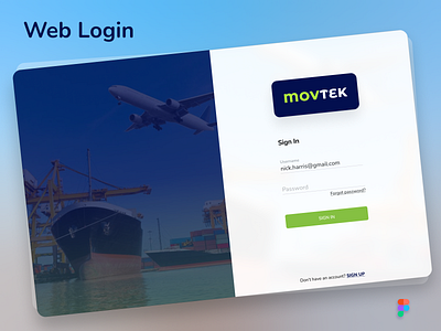 Web Login Screen admin login design figma login ui web login