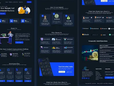 Cryptocurrency investment UX/UI design app branding design ui ux web design