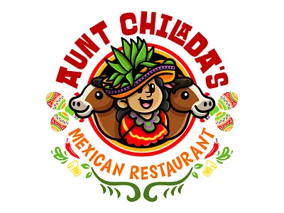 Mexican Restaurant Logo Design branding character design design girl graphic design horse horse logo illustration lady logo logo design mexican mexican logo ui ux vector women