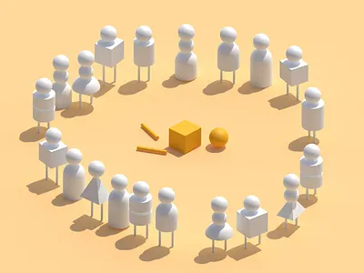 Practice 01：Surrounded by Villagers 3d c4d practice