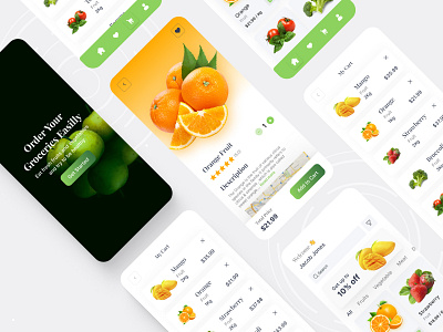 Grocery Mobile App app design graphic design logo ui ux