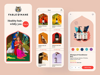 E-commerce app for hair care app design brand e commerce e commerce app e commerce design ecommerce ecommerce app hair care minimal mobile app mobile app design mobile design mobile ui mvp online store onlineshop personal care shop ui ux