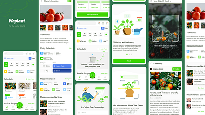 Gardening App Screens branding design garden gardening graphic design home garden mobile plant plants ui ux