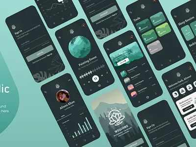 Medic - Instrumentals App branding design graphic design medic meditation mobile mobile app music ui ux