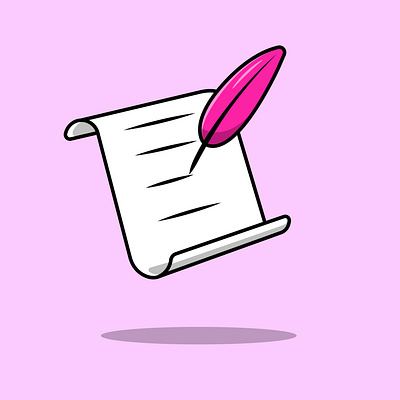 Quill Writing On Paper message