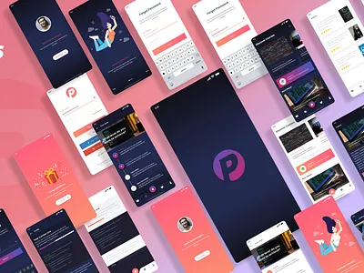 E-Learning Mobile App branding design e learning graphic design mobile student studies study teacher teaching ui ux