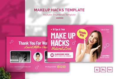 Make Up Hacks Youtube Thumbnail skin