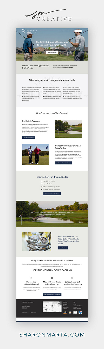 Website Design Golf Academy golf academy golf instruction golf instructor golfer squarespace web design website design