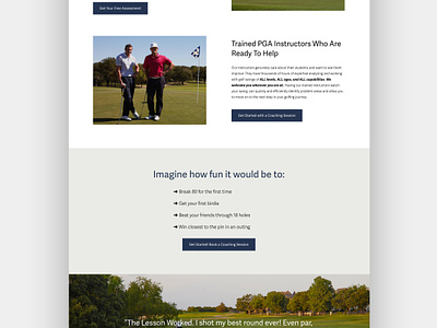 Website Design Golf Academy golf academy golf instruction golf instructor golfer squarespace web design website design