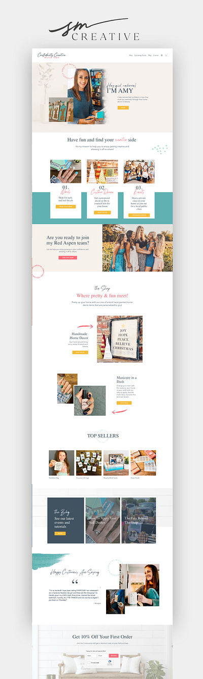 Website Design for Craft Shop craft shop female owned feminine website web design web designer website design website designer