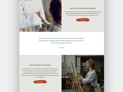 Website Design for Art Instructor & Course Creator art instructor artist course creator squarespace web design web designer website design website designer