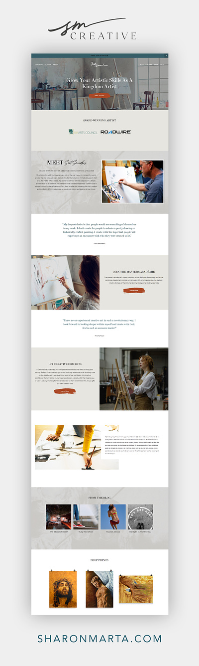 Website Design for Art Instructor & Course Creator art instructor artist course creator squarespace web design web designer website design website designer