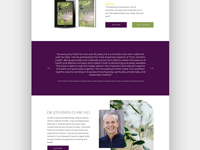 Website Design for Doctor and Author author website christian author christian designer christian owned doctor website health websit squarespace web design website design website designer