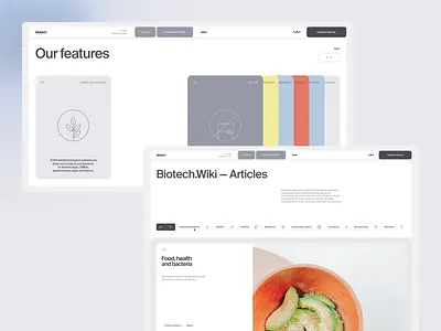 Art Life - features and articles articles block design features food grid health supplements ui web webdesign website