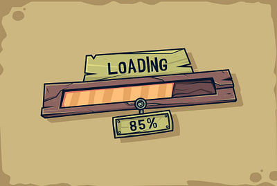 Game design / Naprší & Uschne banner bar board game cartoon erdir oh erdwen game game design illustration line loading loading bar nature old paper pause timeline typo typography wood wooden