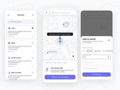 Add address address app card clean design illustration locality location map mobile screen ui ux