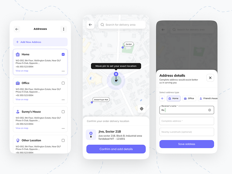 Add address by Gaurav jamini on Dribbble