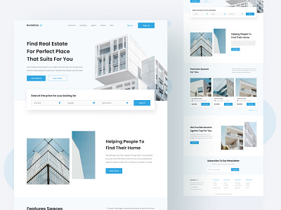 Real Estate Landing Page UI apartment buy design download estate house kit landing page product real ui website