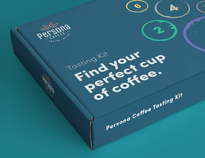 Persona Coffee Tasting Kit branding illustration packaging product typography