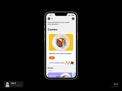 Lunchbox breakfast daily ui design design app dinner food food app food design lunch lunchtime mobile app niki e orange payment qr qr code restaurant ui ux