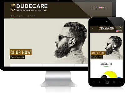 DudeCare-Shopify Dropshipping Store branding design dropshipping store ecommerce store graphic design logo shopify shopify store website design