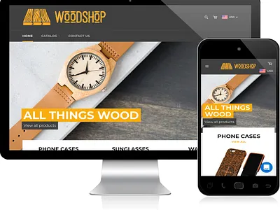 WoodShop-Shopify Dropshipping Store branding design dropshipping store ecommerce store graphic design logo shopify shopify store website design
