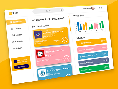 UX/UI for an Educational SaaS Platform dashboard design saas web design