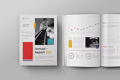 Annual Report annual annual report brochure catalog clean design furniture magazine identity illustration indesign layered magazine minimalist multipurpose print printable professional indesign profile template report template