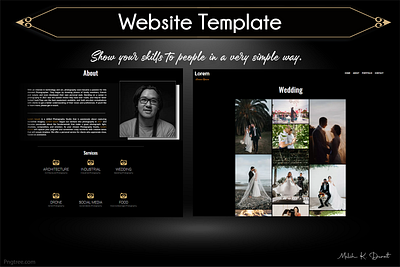 Nevilian Dark Simplistic Photographer Portfolio Wix Template black dark design photographer template portfolio simplistic website template wix