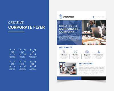 Creative Corporate Flyer Template branding business flyer corporate corporate branding corporate flyer corporate identity creative flyer design fiverr flyer flyer design flyer template freepik minimal flyer office flyer professional flyer trendy flyer vector