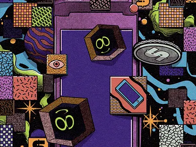 InfinitePay bitcoin blockchain coin colors cosmos criptocurrency crypto currency retro space technology textures vintage