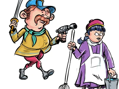 Weird characters cartoon character humour illustration illustrator