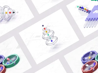 Affinity Research - 3D illustrations 3d ai audience blender brand branding data front end ill illustration isometric it logo machine learning marketing render sketch social web webflow