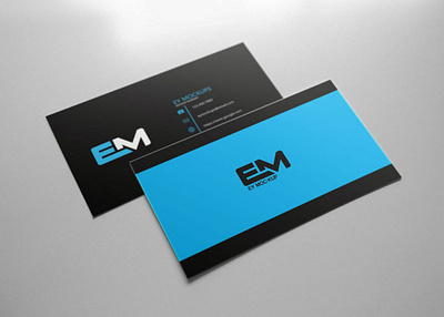 Free Blue Display Business Card Mockup app blue branding business card design display free illustration logo mockup new typography ui ux vector