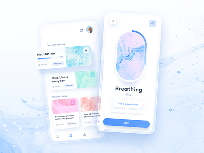 Self-care app concept account app application design health motivation self care ui ux