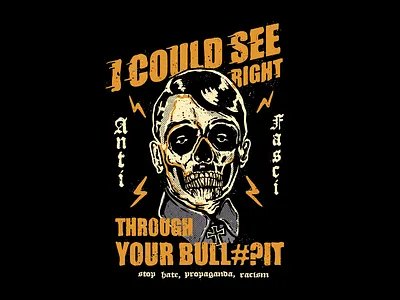 Anti Fasci activism anti hate antifa clasic clothing design funny hipster hitler illustration peace retro tshirt design vintage