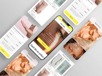 Julia Skin - Beauty App app beauty clean creative ecommerce medical mobile app treatment typography ui ux