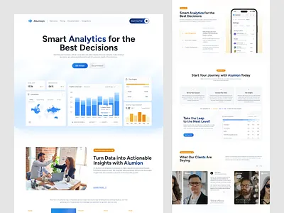 Site Analytics - Website Design blue chart dashboard feature footer hero landing page marketing mobile app modern product saas testimonial web web design website