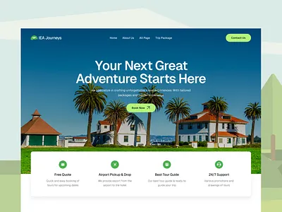 Travel Agency Header Design agency header design hero section landing page tour tour guide travel agency travel agency landing travel agency website traveling trip trip agency ui design ux design web design website design