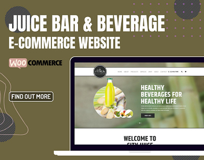 Juice Bar & Beverage - WooCommerce WordPress Website Design and beverage industry