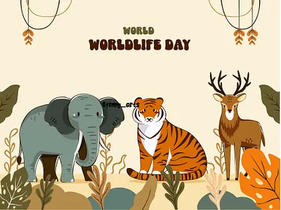 Celebrating World Wildlife Day with Vibrant Illustration animal awareness background biodiversity celebration conservation day eco ecology environment fauna flower forest natural nature protection scenery wilderness wildlife woods