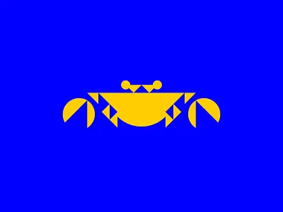 Crabby crab design geometric illustration shapes vector