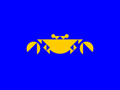 Crabby crab design geometric illustration shapes vector