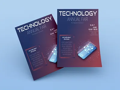 Technology Festival flyer ai android apple artificial intelligence future graphic design hi tech high tech illustration industrial science iphone isometric design mobile phone science and technology tech technology