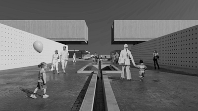 Astronomical Museum Entry 3d architecture illustration