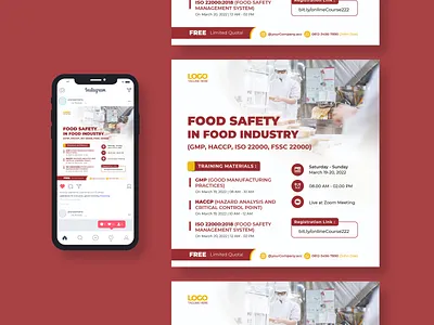 Food Safety | Workshop Poster adobe illustrator advertising branding conference course poster feed flyer graphic design instagram post online course poster poster design promotion seminars webinar workshop