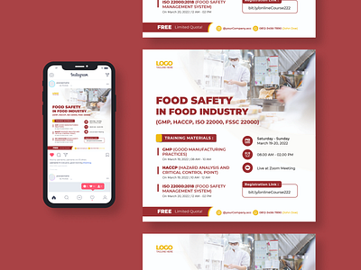 Food Safety | Workshop Poster adobe illustrator advertising branding conference course poster feed flyer graphic design instagram post online course poster poster design promotion seminars webinar workshop