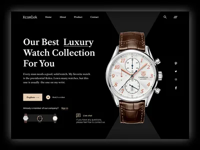 Luxury Watch Collection Exploration ! bitmatestudio branding clean futuristic luxury smartwatch ui ux watch watch website wrist watch